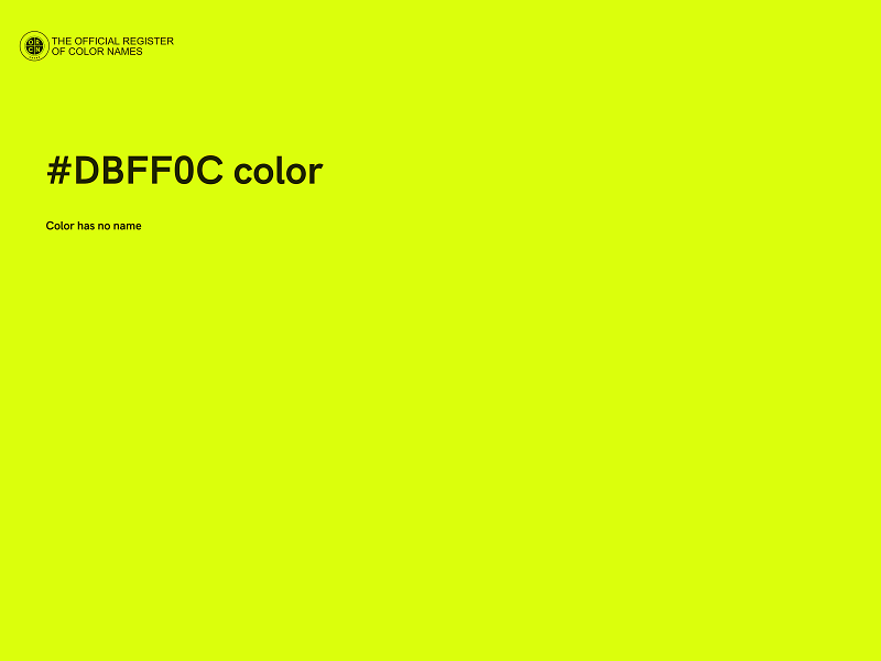 #DBFF0C color image