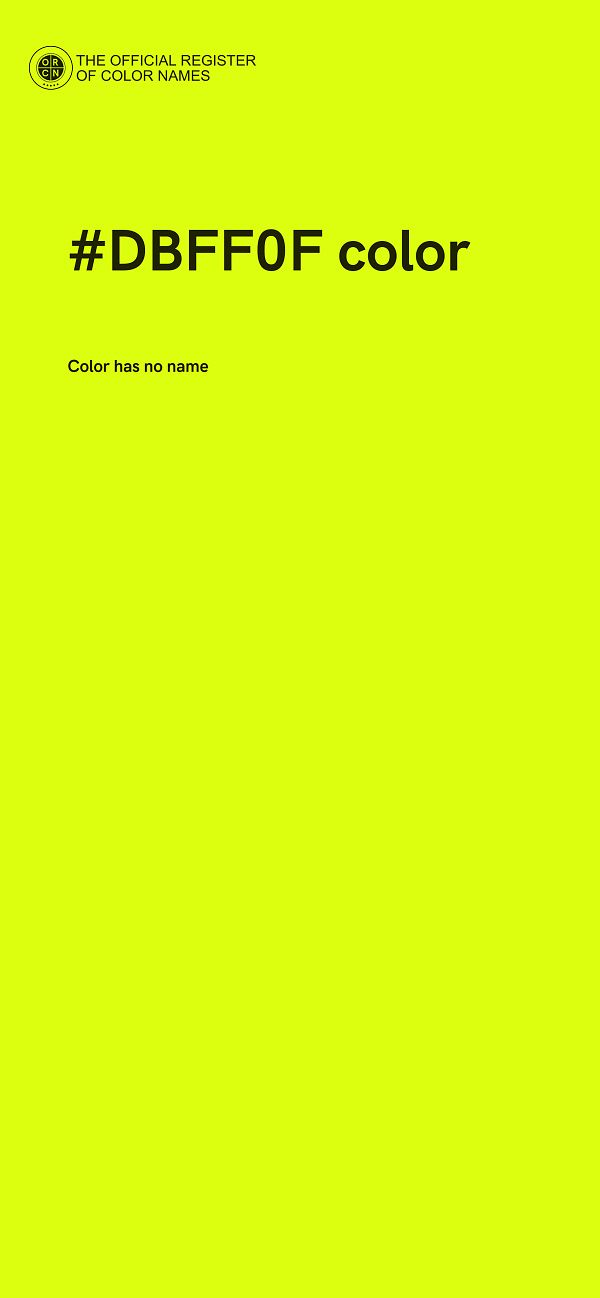 #DBFF0F color image