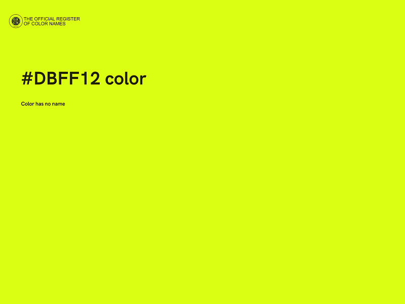 #DBFF12 color image