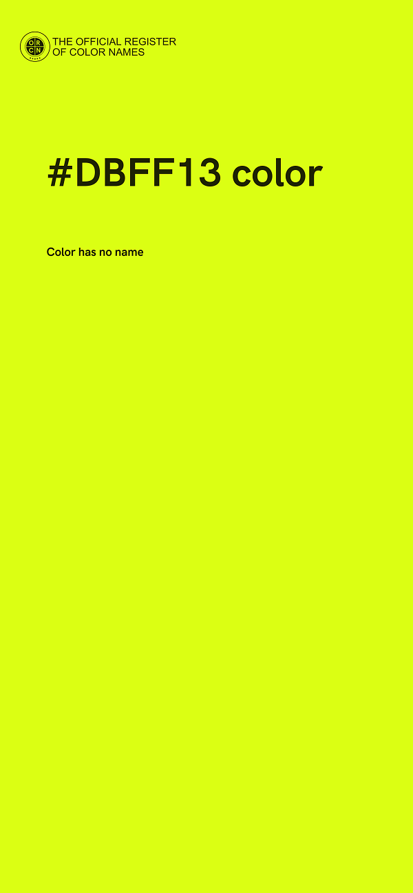 #DBFF13 color image