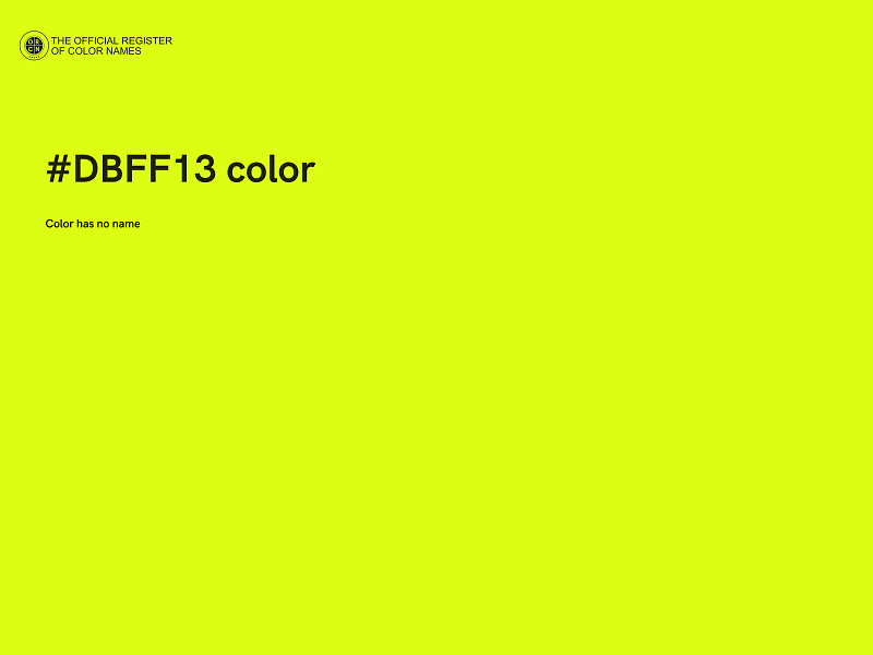 #DBFF13 color image