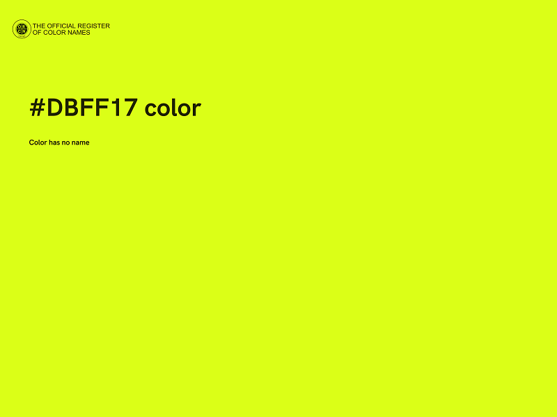 #DBFF17 color image
