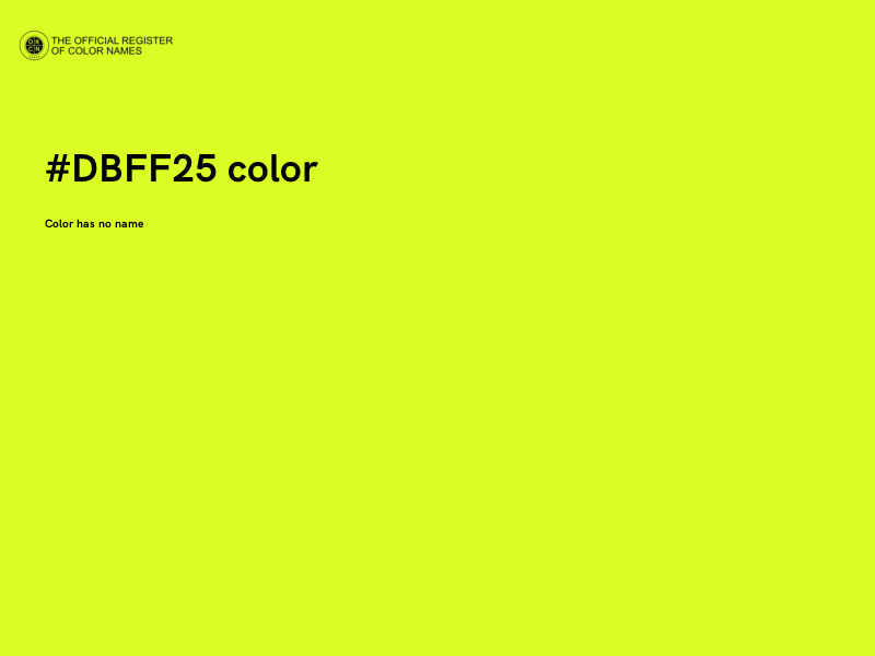 #DBFF25 color image