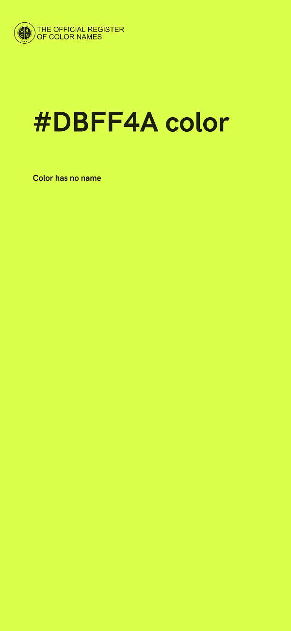 #DBFF4A color image