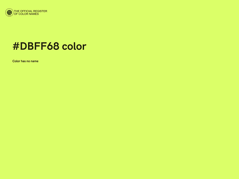 #DBFF68 color image