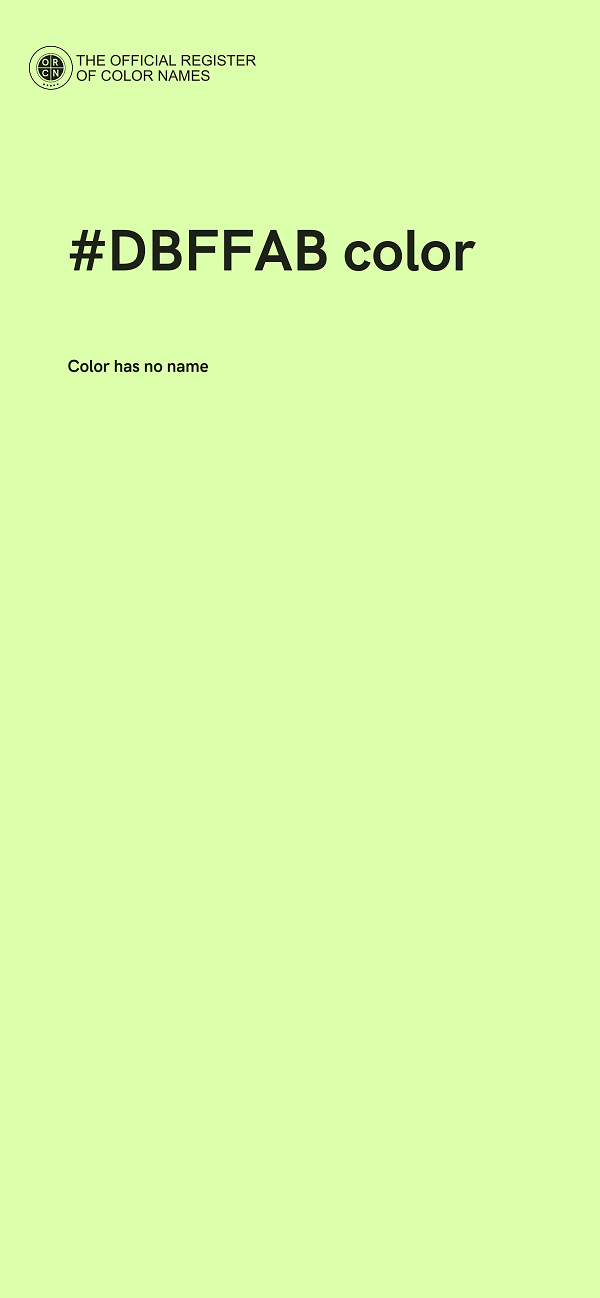 #DBFFAB color image