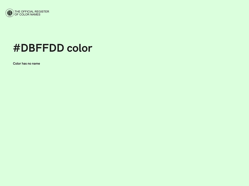 #DBFFDD color image