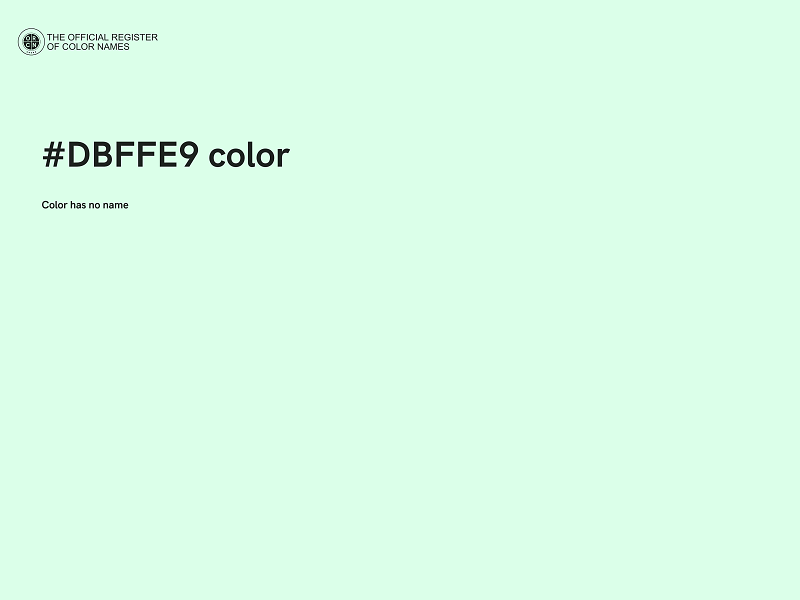 #DBFFE9 color image