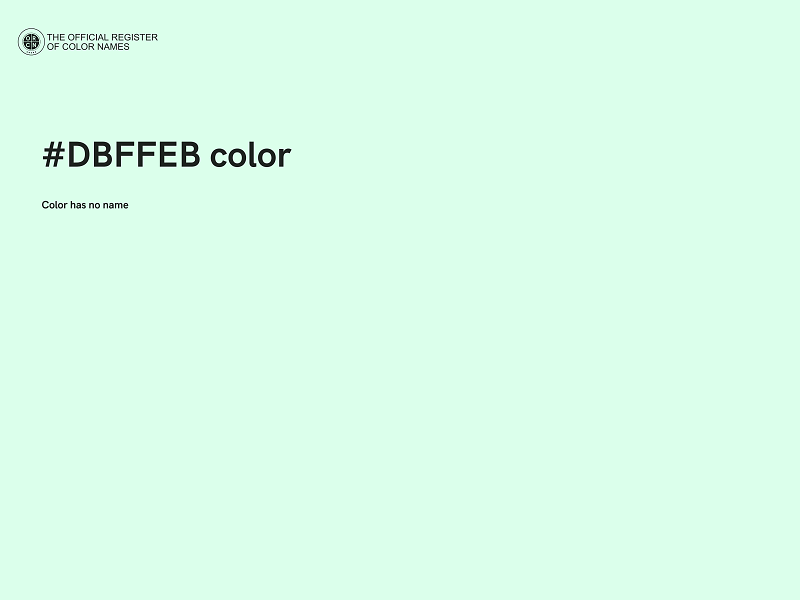 #DBFFEB color image