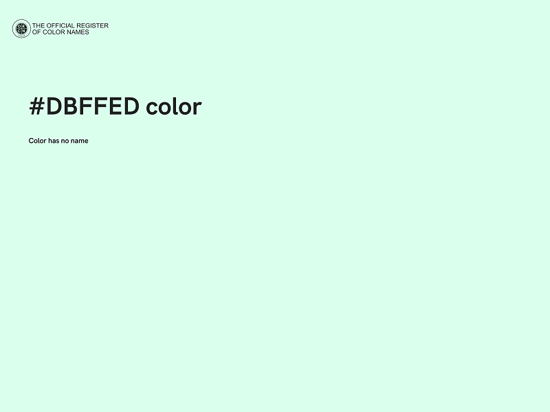 #DBFFED color image