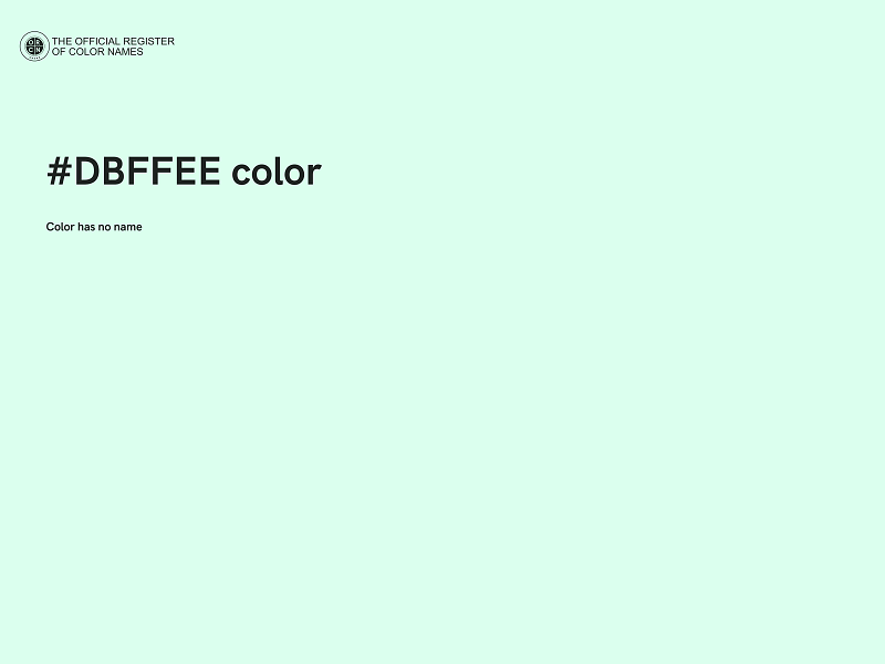 #DBFFEE color image