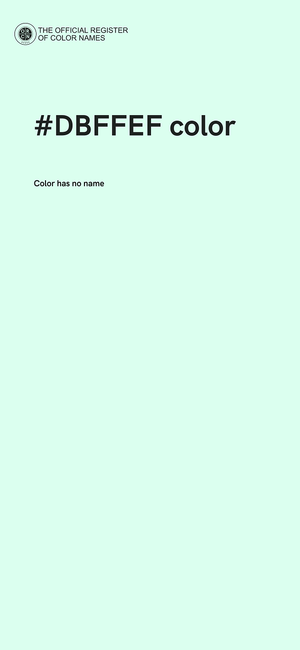 #DBFFEF color image