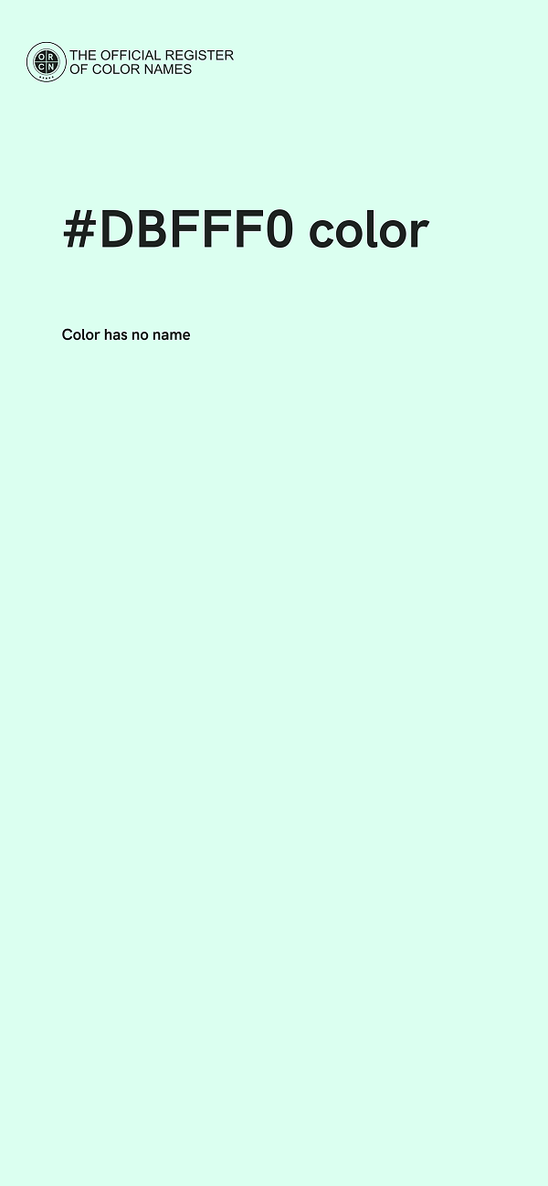 #DBFFF0 color image