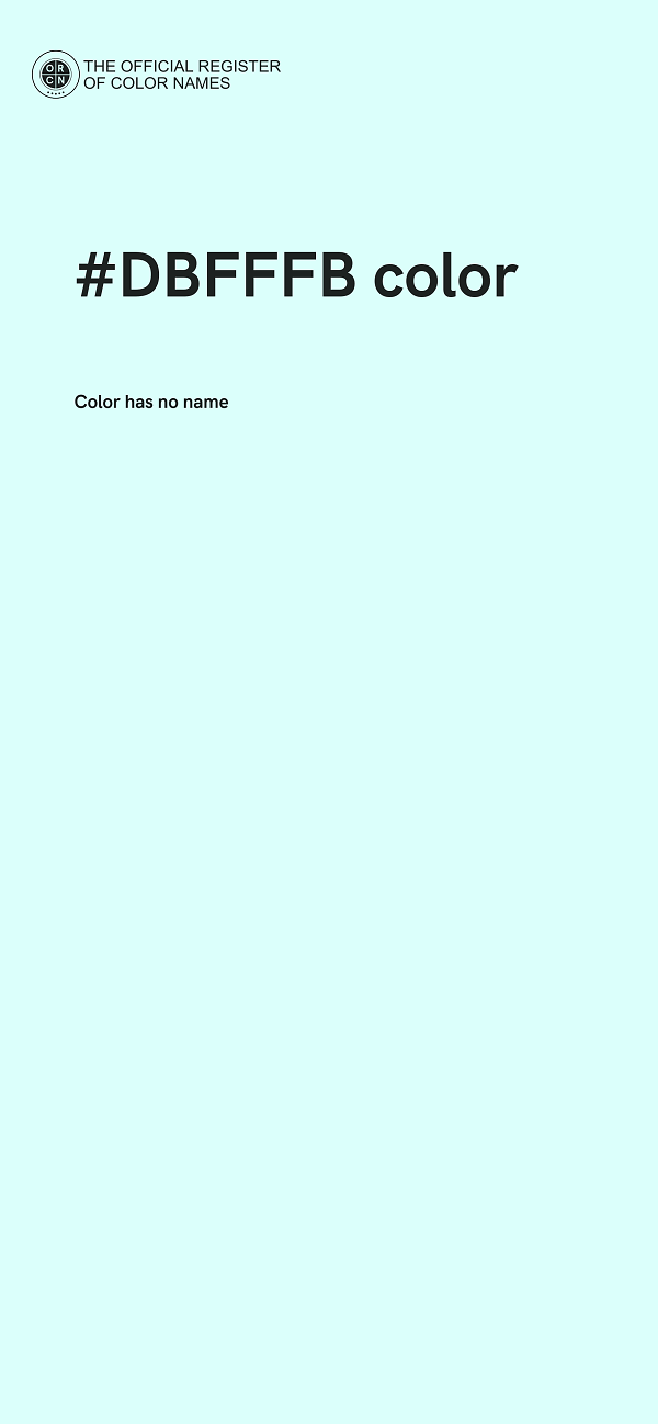 #DBFFFB color image