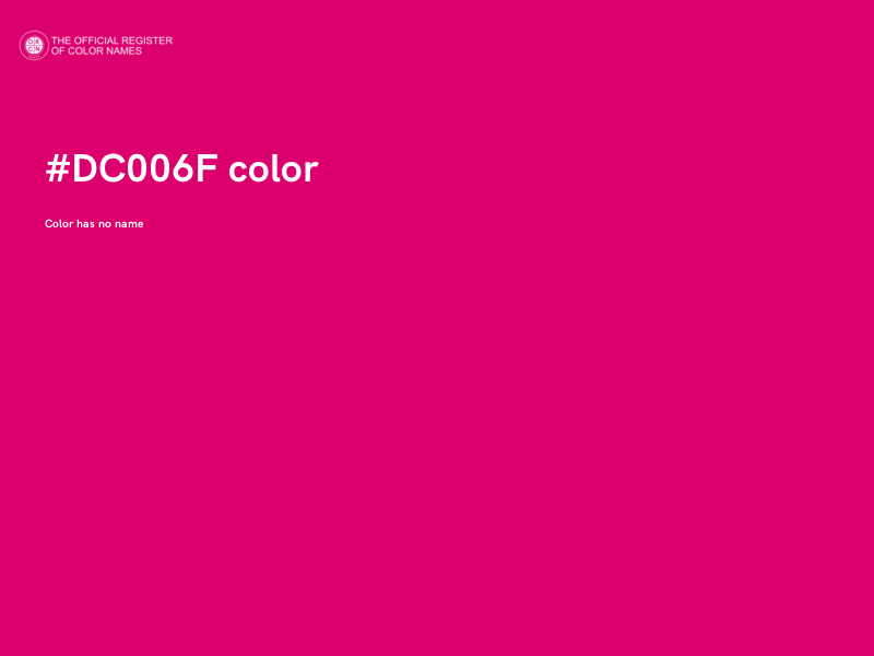 #DC006F color image