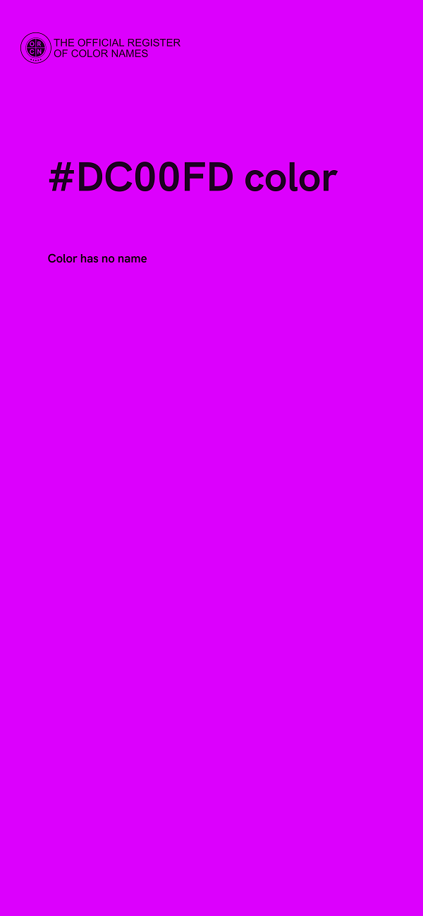 #DC00FD color image