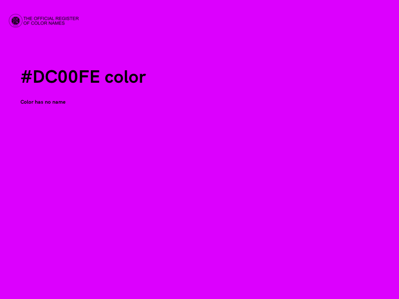 #DC00FE color image