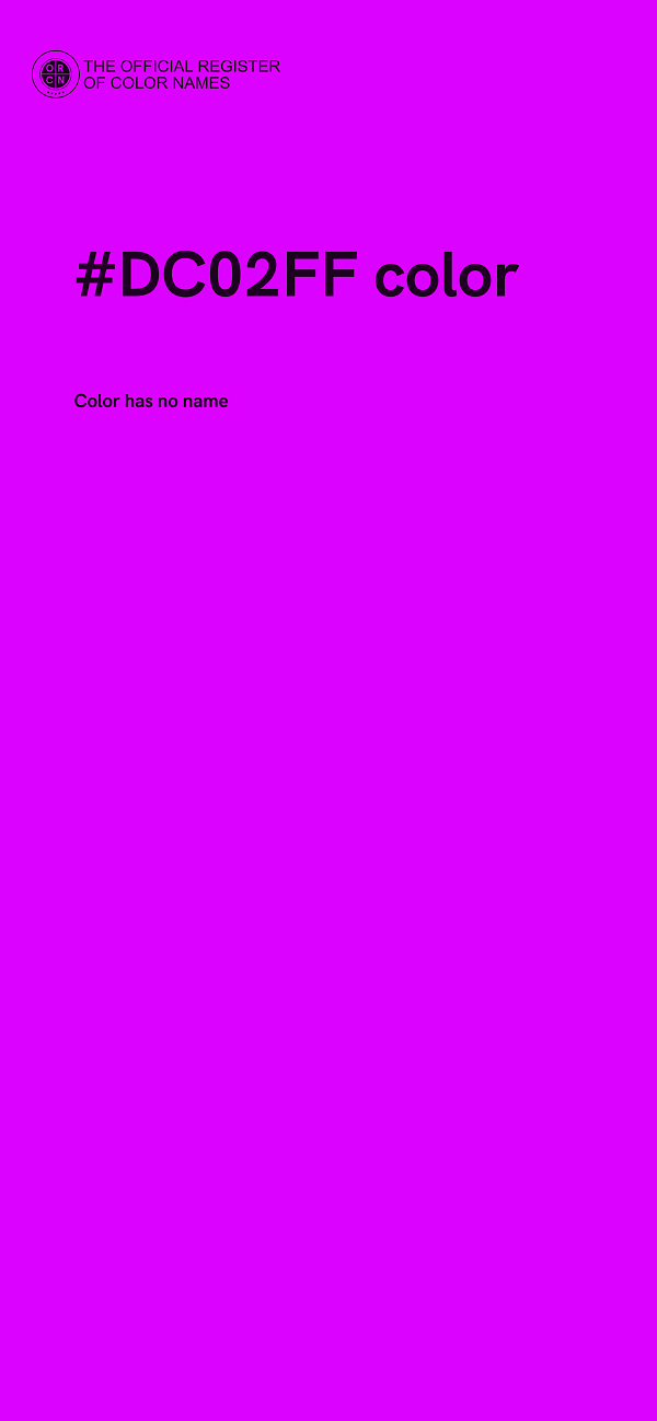 #DC02FF color image