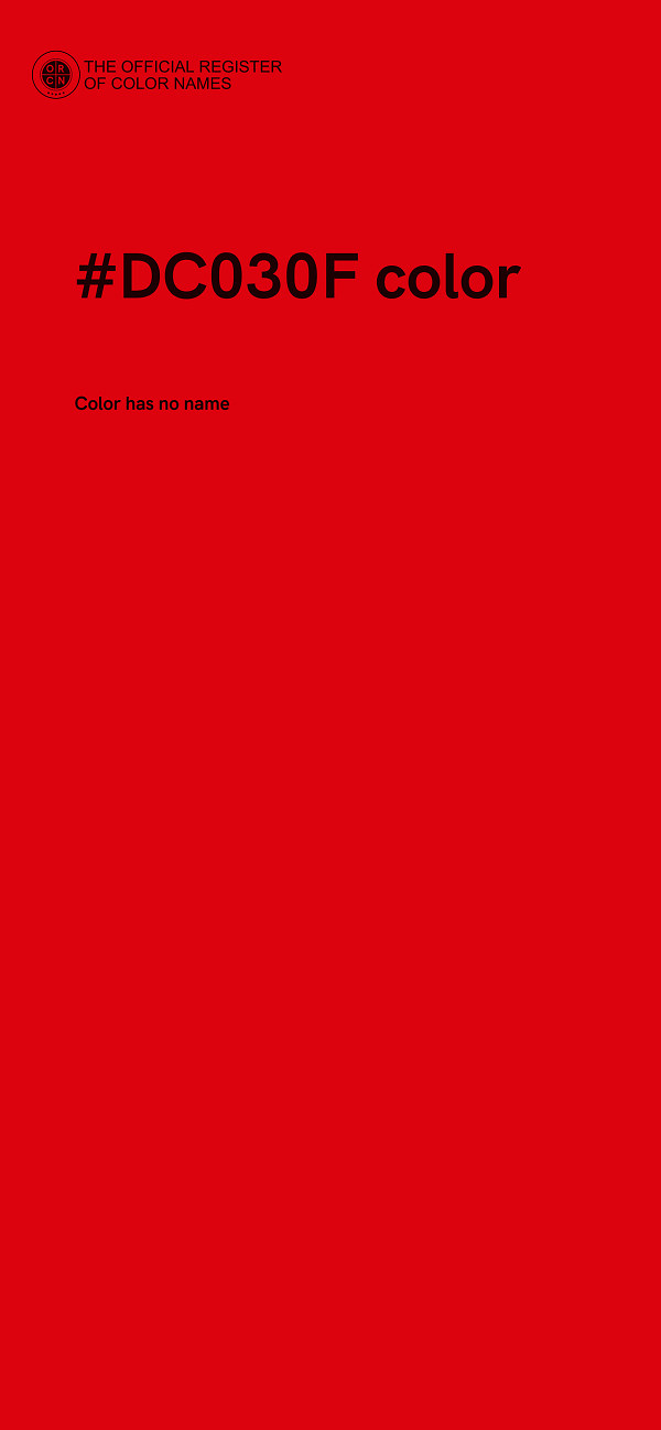 #DC030F color image