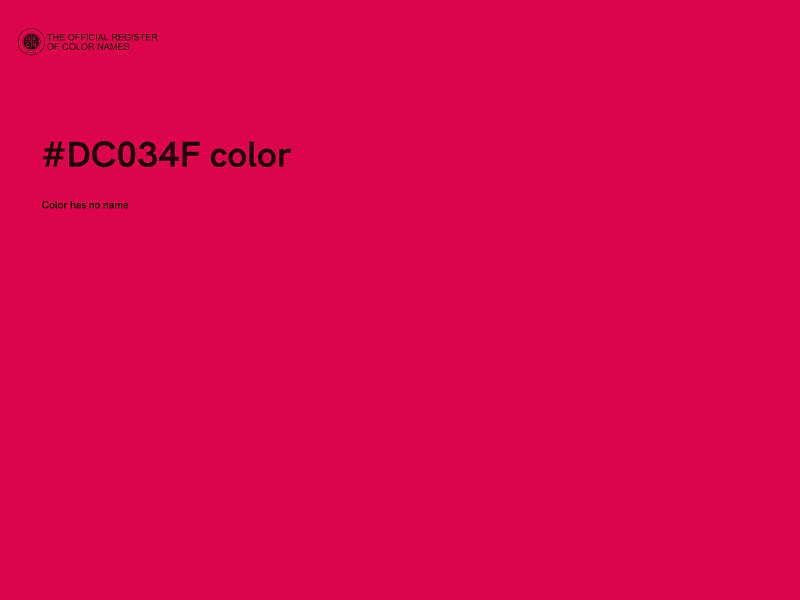 #DC034F color image