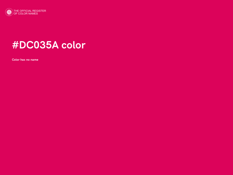 #DC035A color image