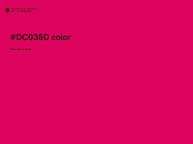 #DC035D color image