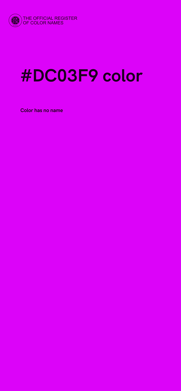 #DC03F9 color image