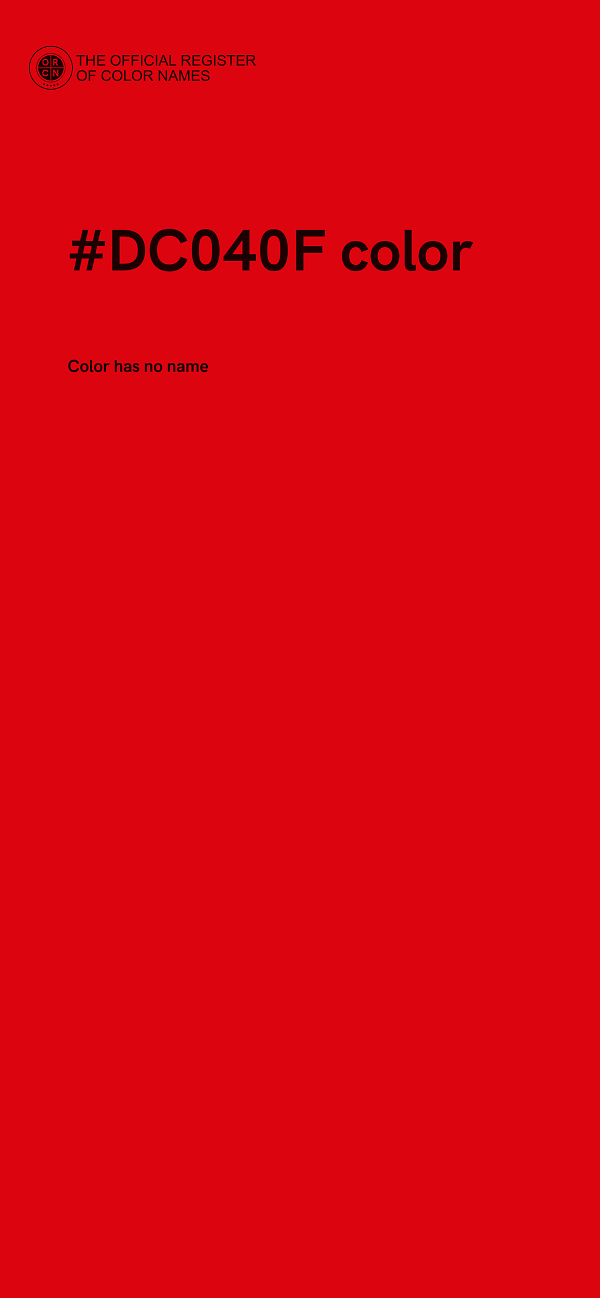 #DC040F color image