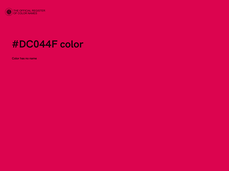 #DC044F color image