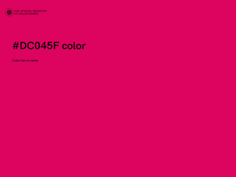 #DC045F color image