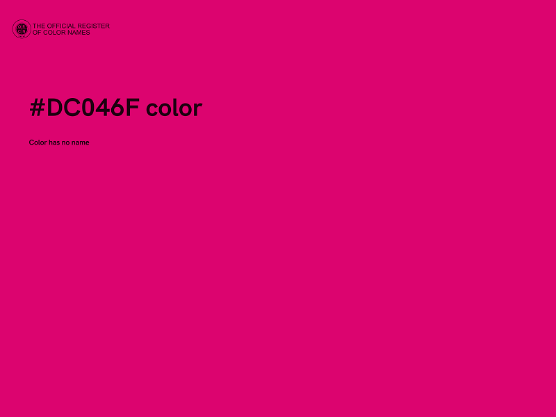 #DC046F color image