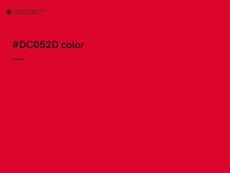 #DC052D color image