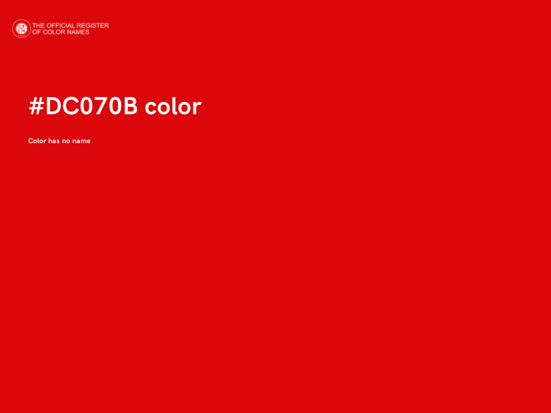#DC070B color image