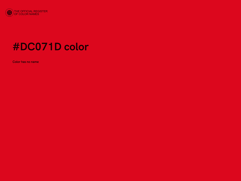 #DC071D color image