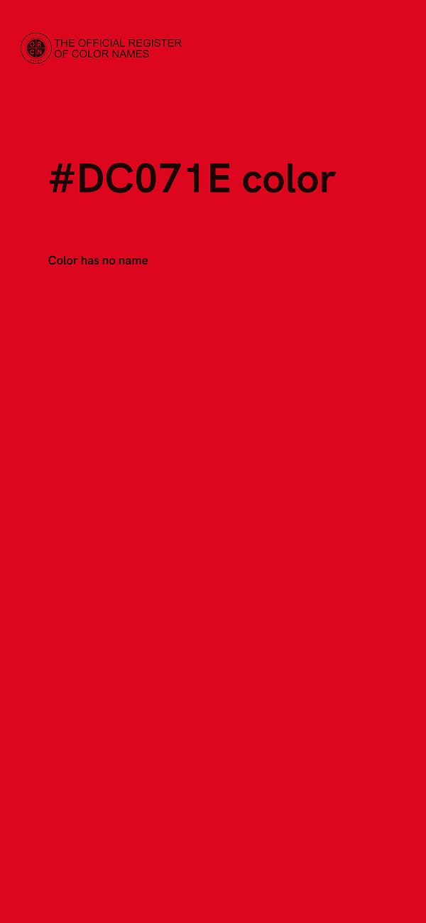 #DC071E color image