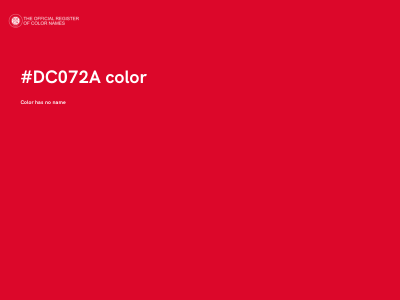 #DC072A color image