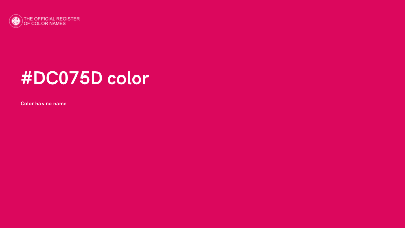 #DC075D color image