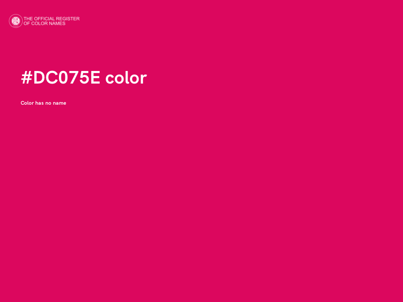 #DC075E color image