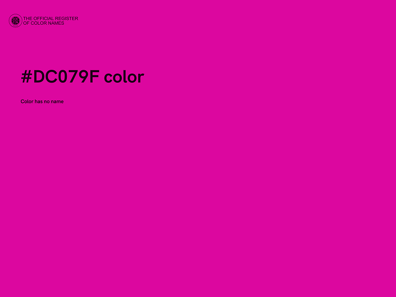 #DC079F color image