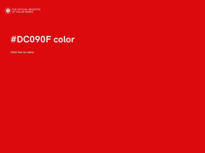 #DC090F color image