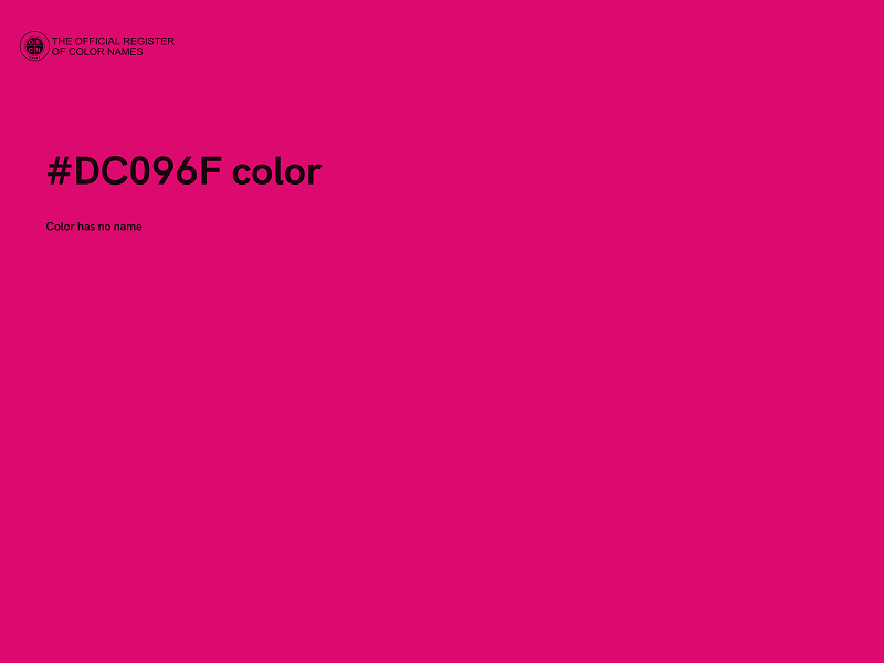 #DC096F color image