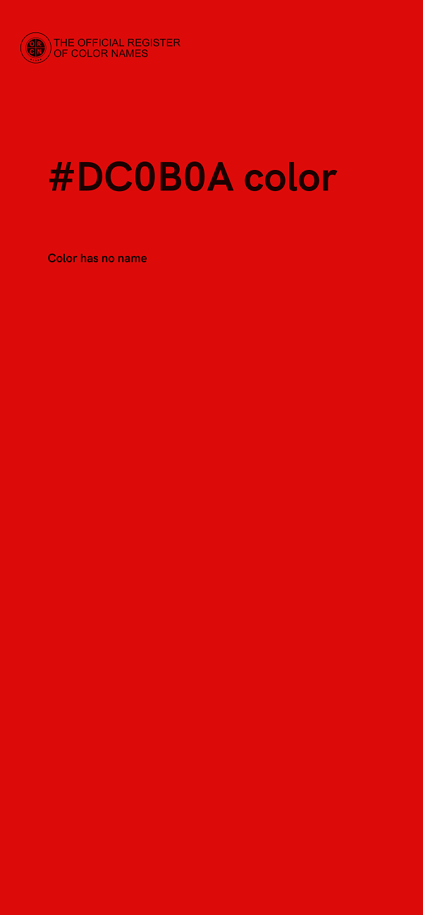 #DC0B0A color image