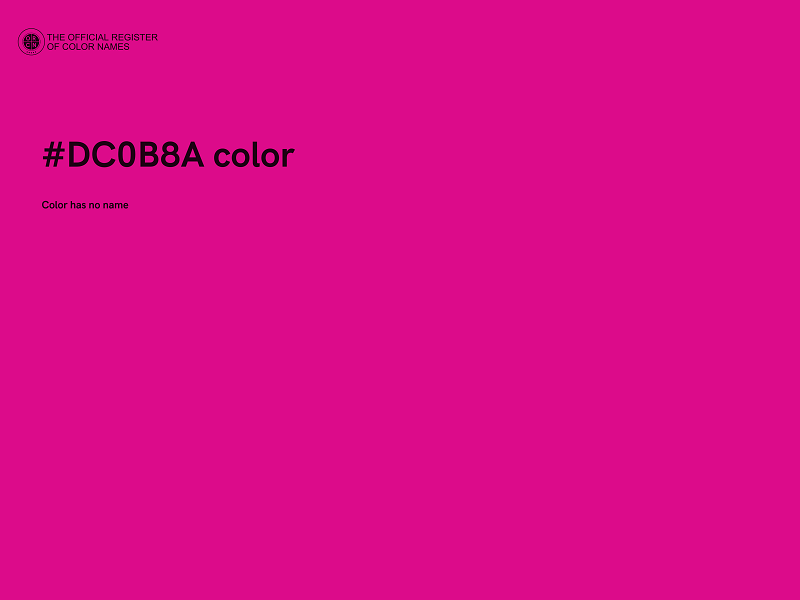 #DC0B8A color image