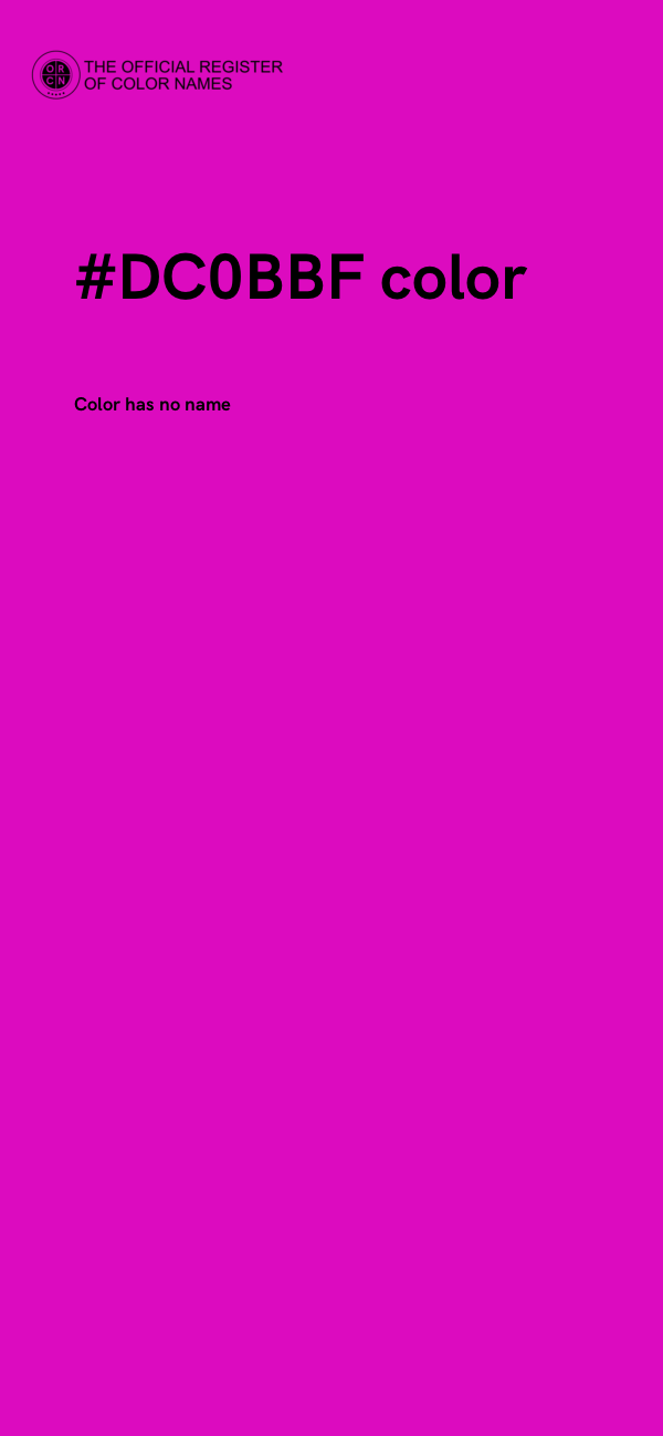 #DC0BBF color image