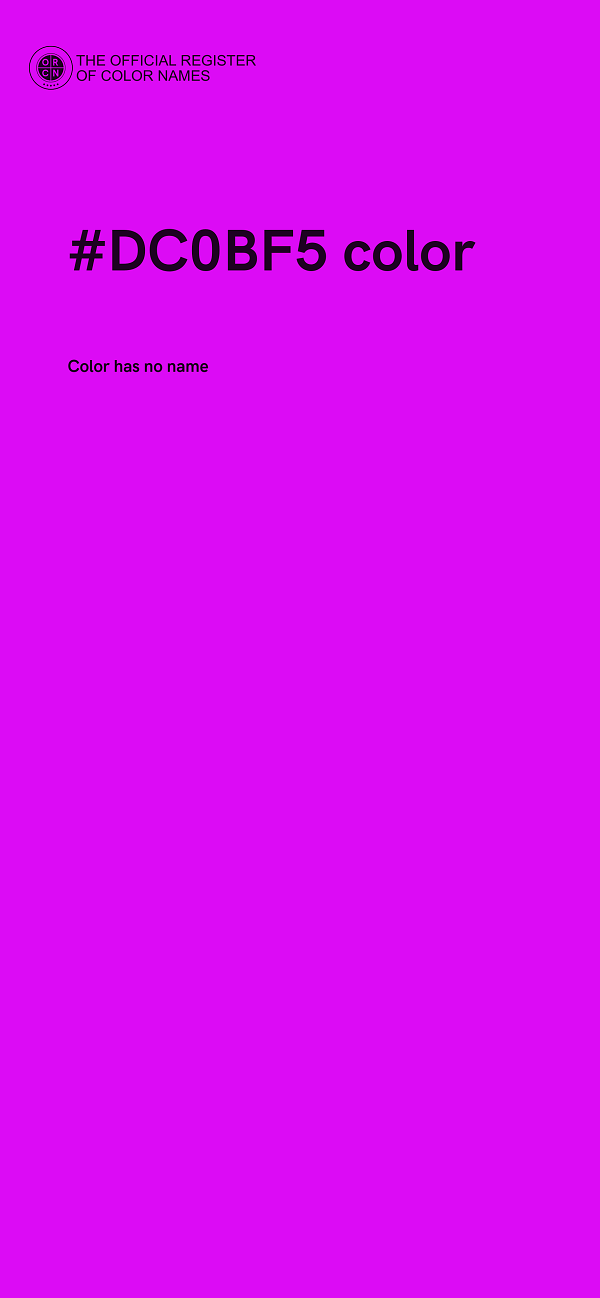 #DC0BF5 color image