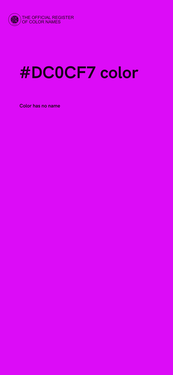 #DC0CF7 color image