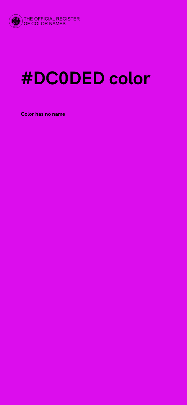 #DC0DED color image