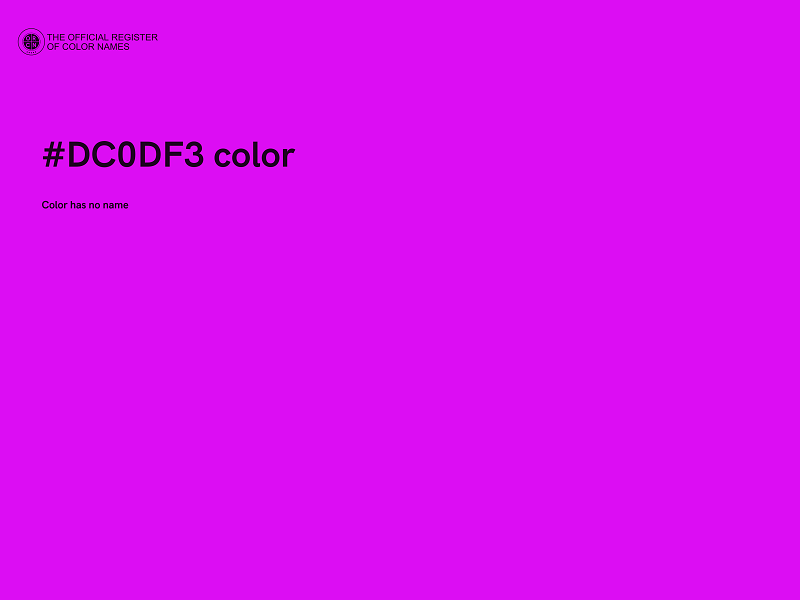#DC0DF3 color image