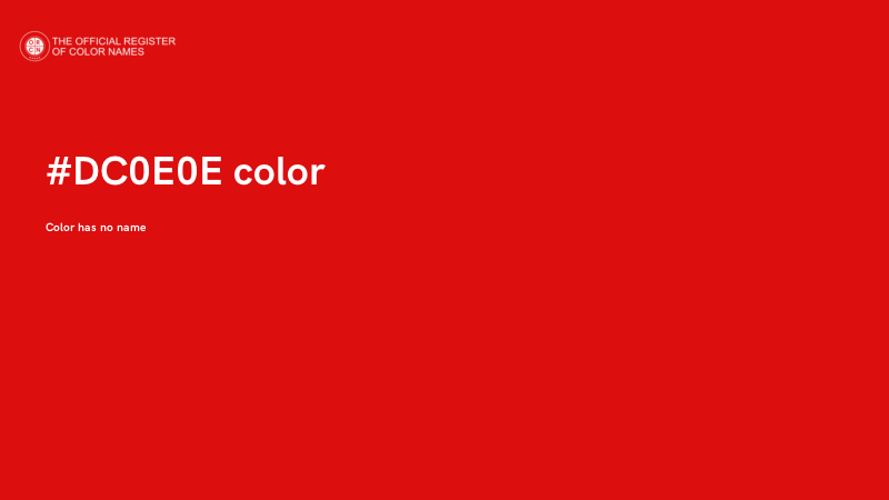 #DC0E0E color image