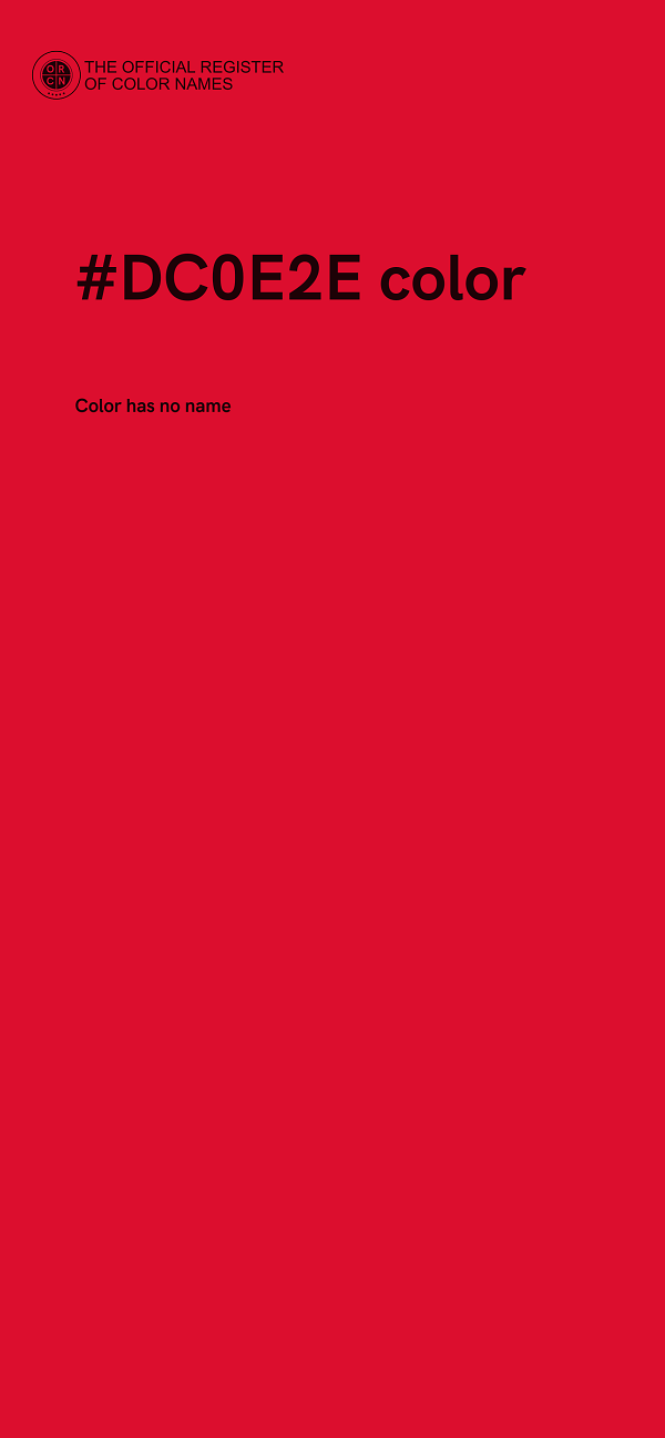 #DC0E2E color image